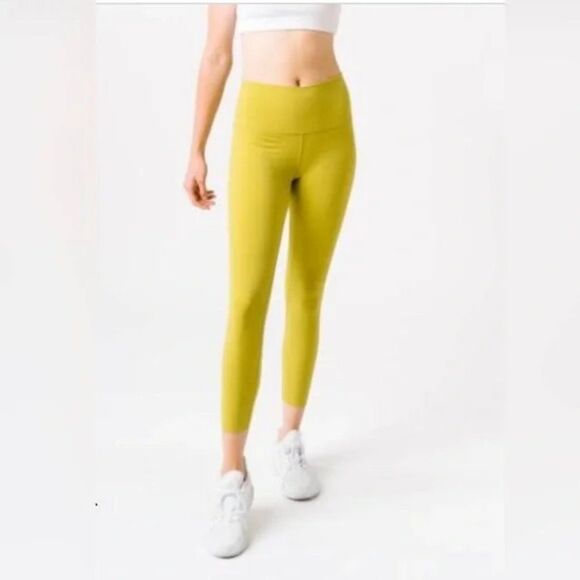 ZYIA Pants Womens 2 Chartreuse Green Pistachio Luxe 7/8 24" Active Leggings - Picture 10 of 10